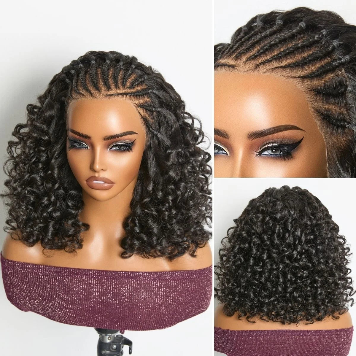 Short Wig Pre-Braided Bouncy
