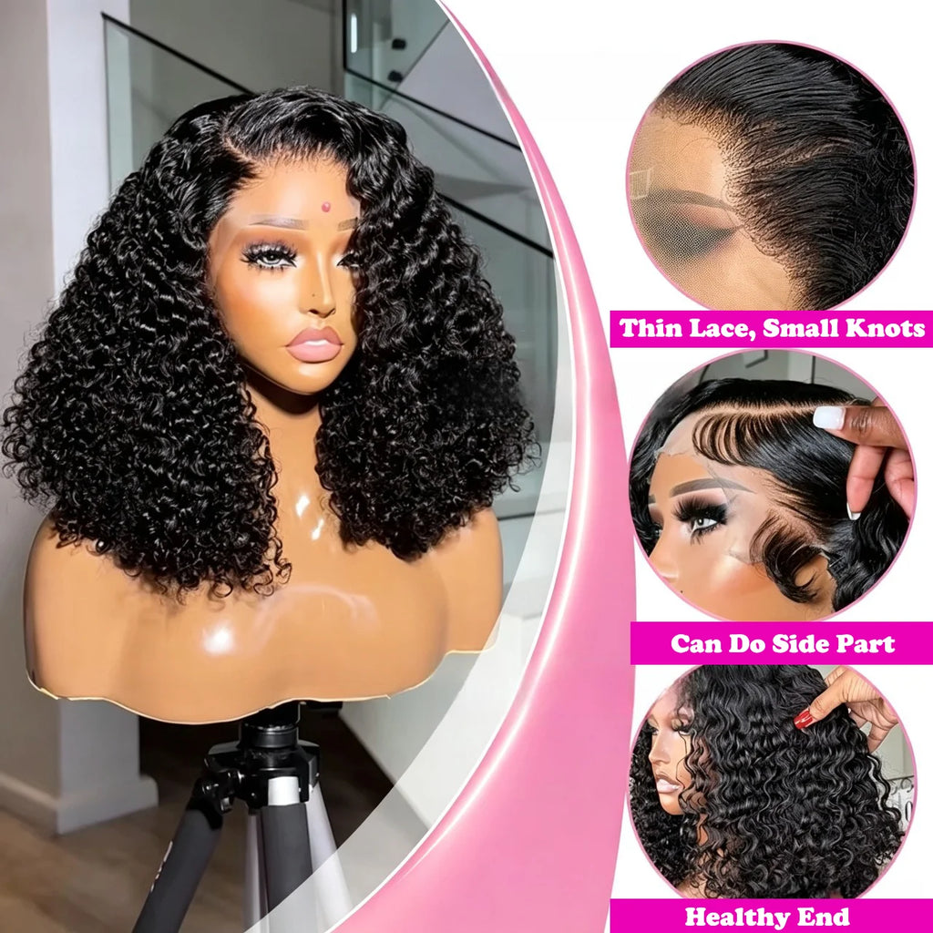 Burmese Curly Short Bob Wigs