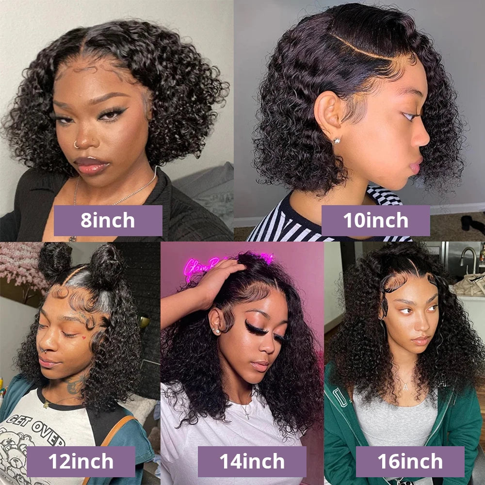 Pre Cut No Glue Water Wave Short bob