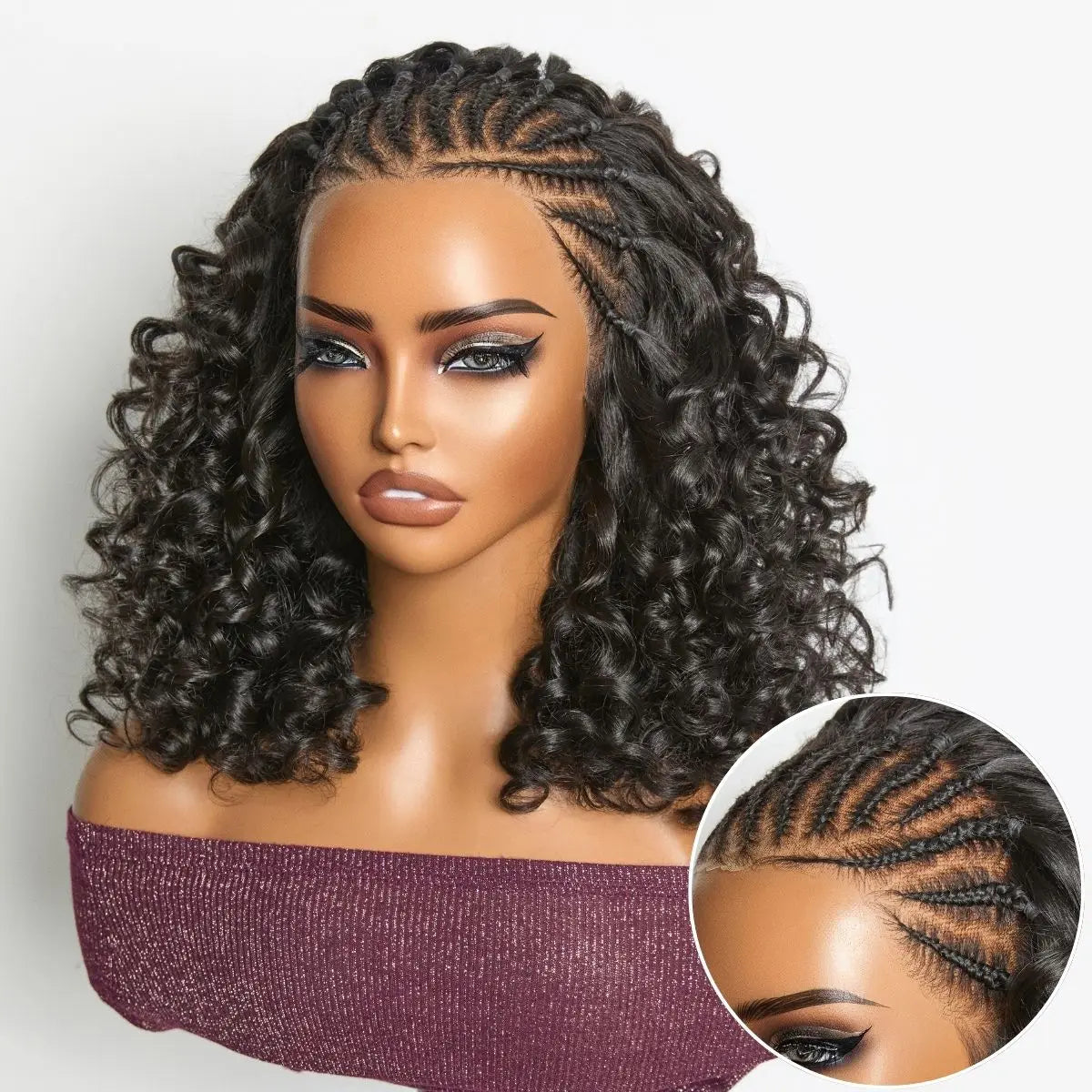 Short Wig Pre-Braided Bouncy