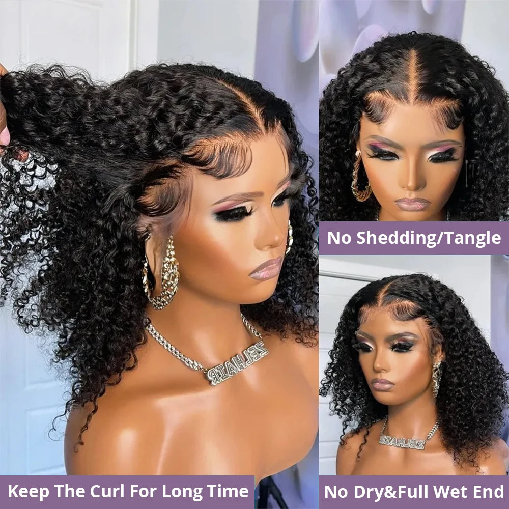 Pre Cut No Glue Water Wave Short bob