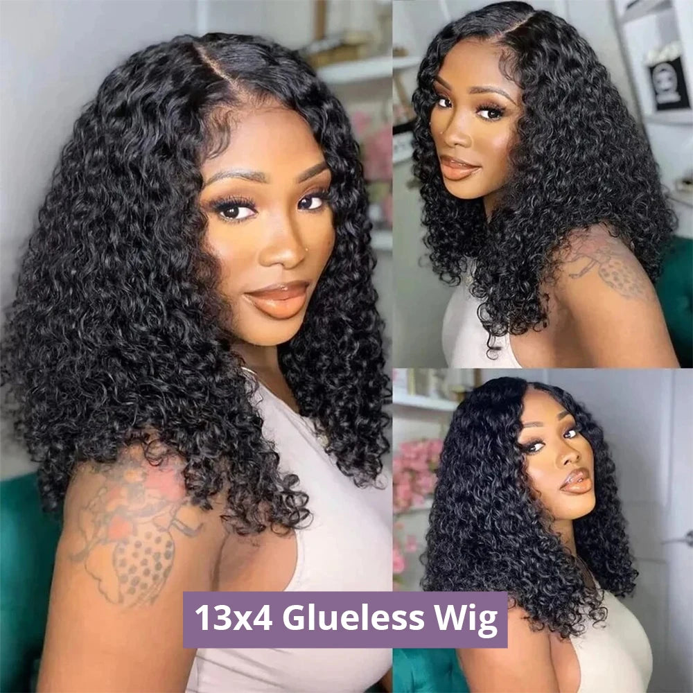 Pre Cut No Glue Water Wave Short bob