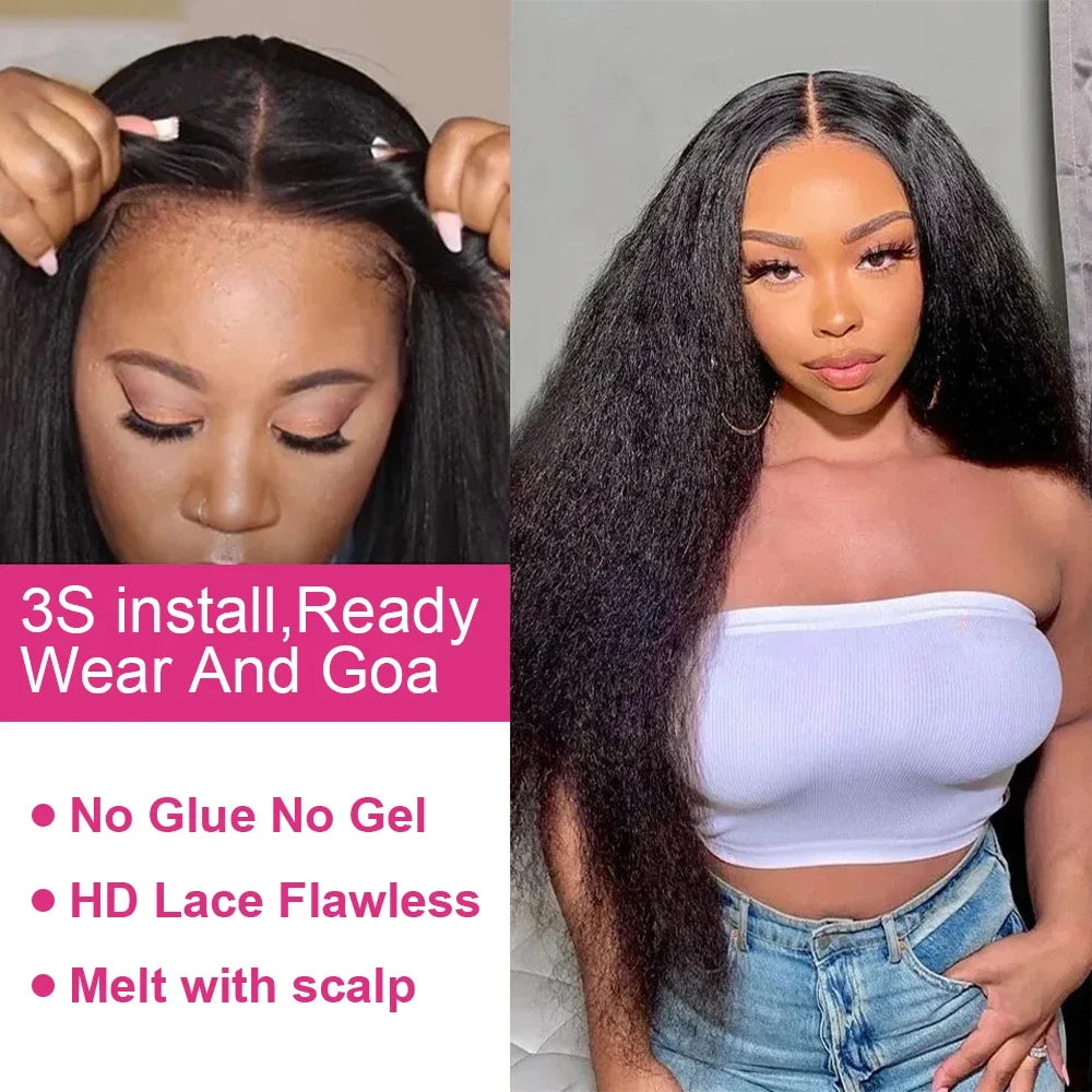 250% Kinky Straight Glueless Wig