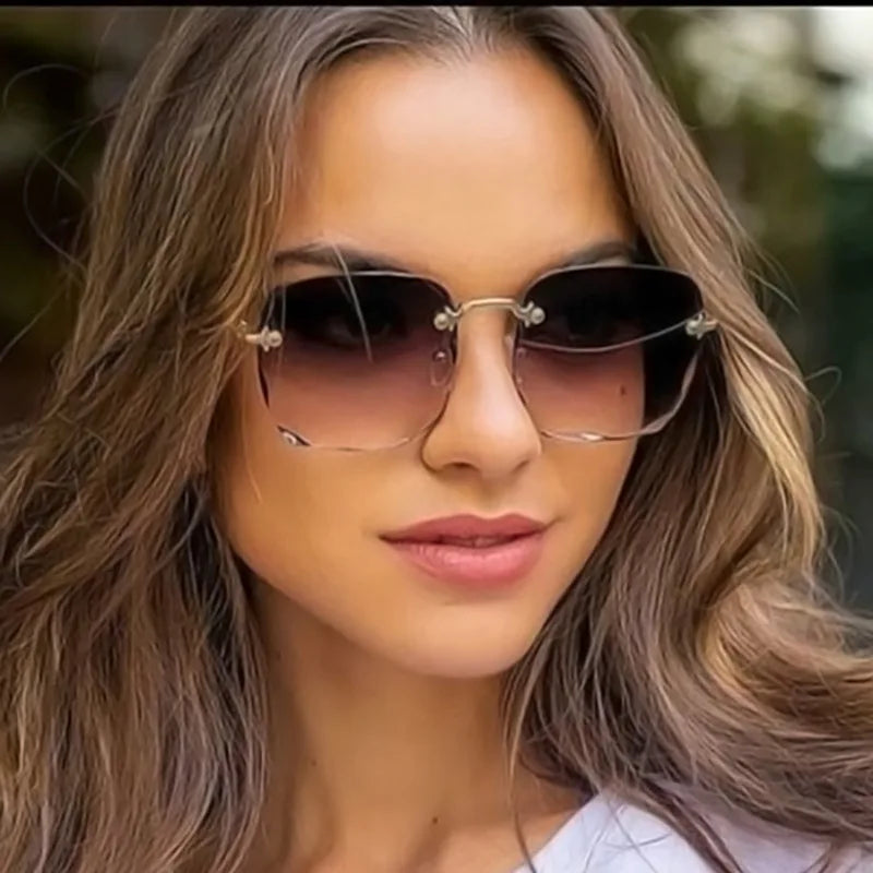 Square Rimless Sunglass