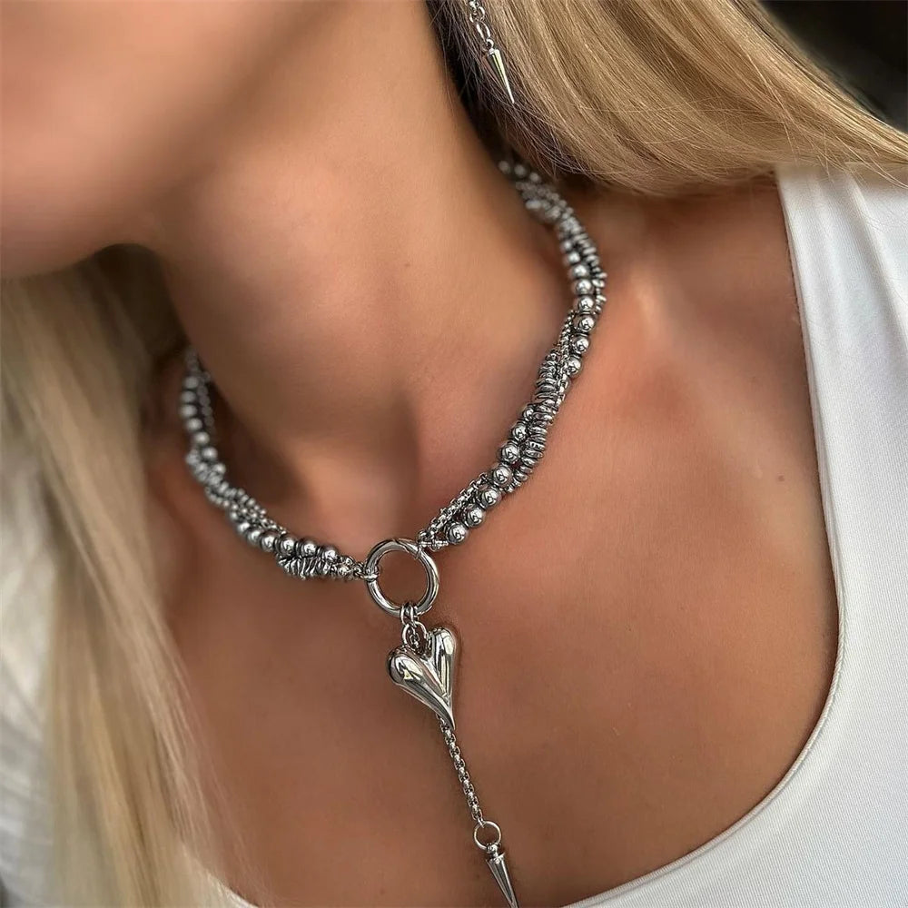 Boho Tassel Heart Pendant