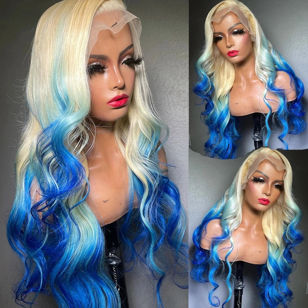 Ombre Ash Blonde With Dark Roots