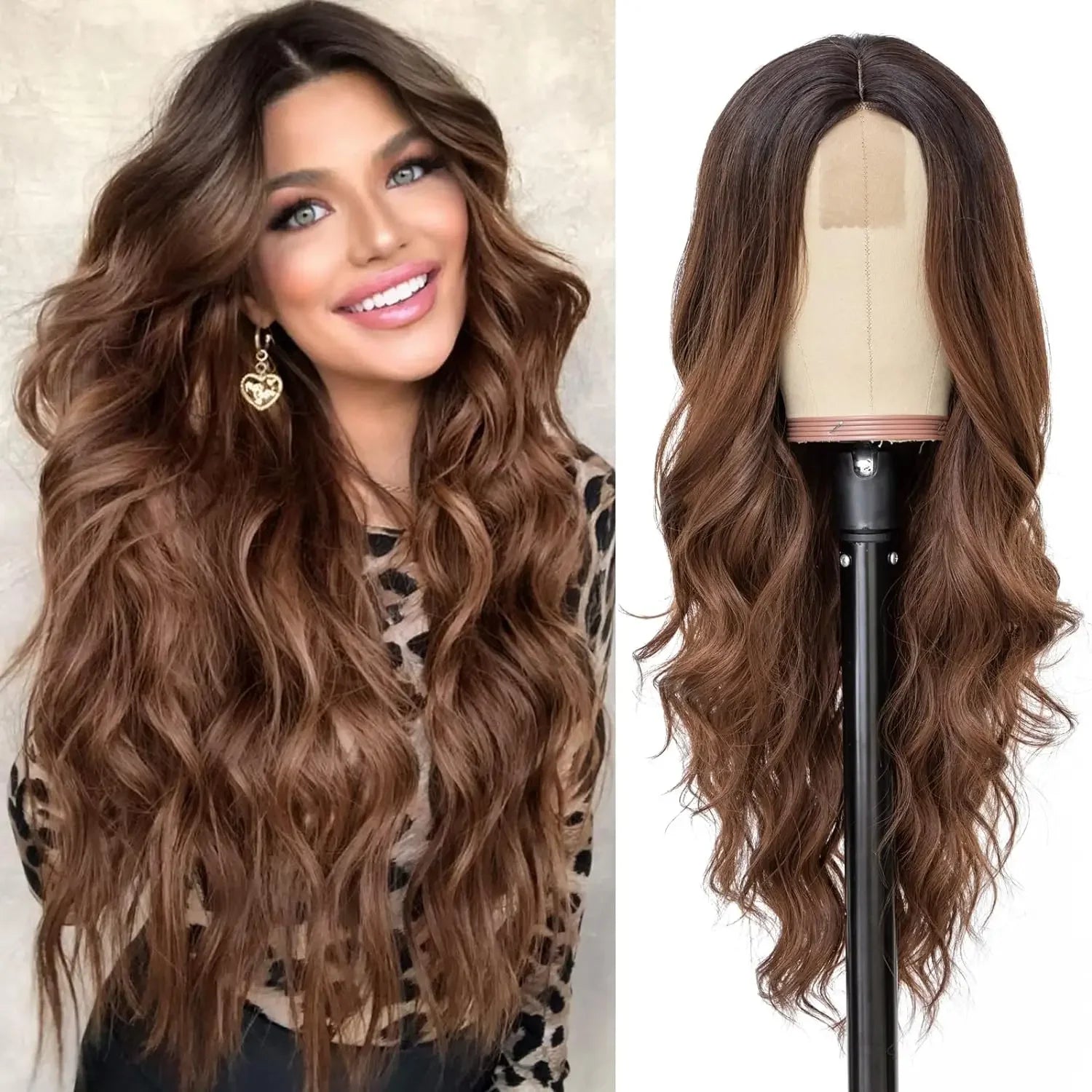 Ombre Blonde Curly Wig