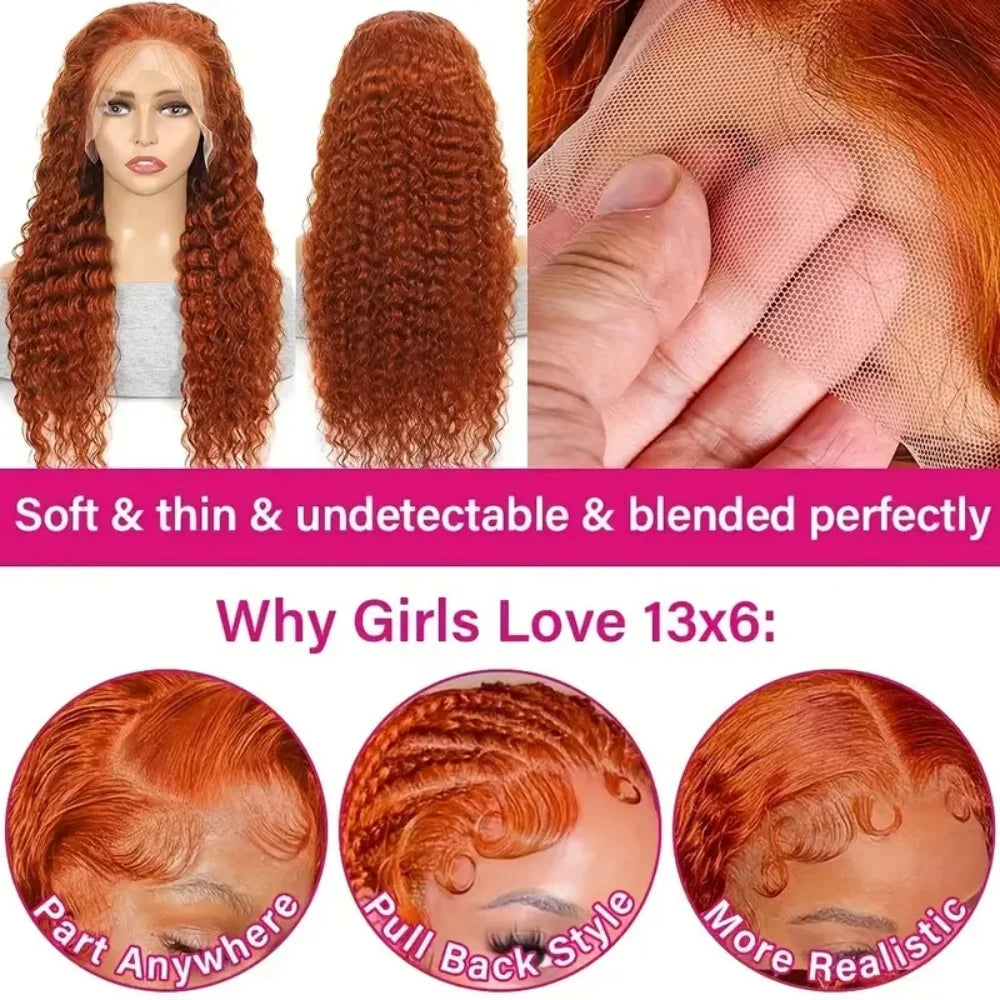 Human Hair Ginger Orange