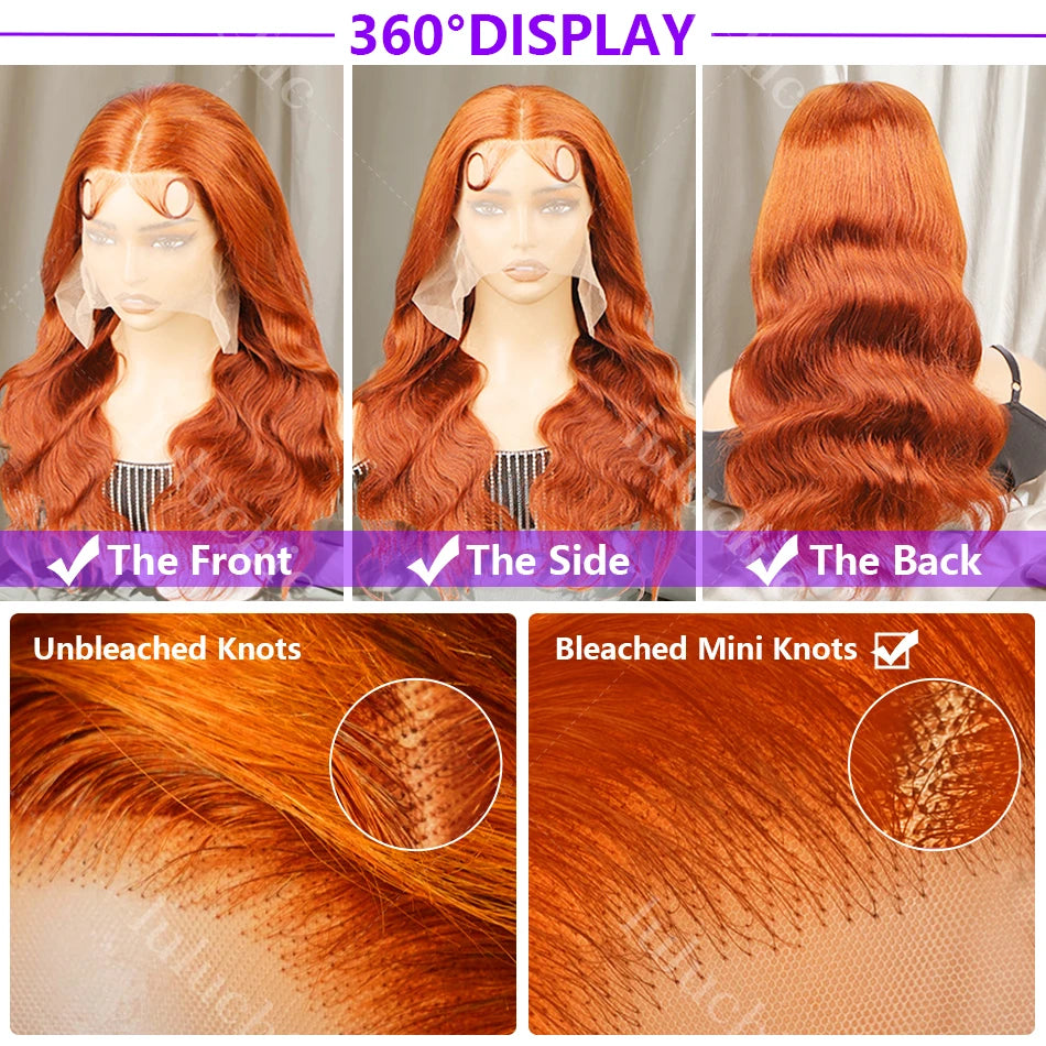 Ginger Orange 13x6 HD Lace Front Wigs