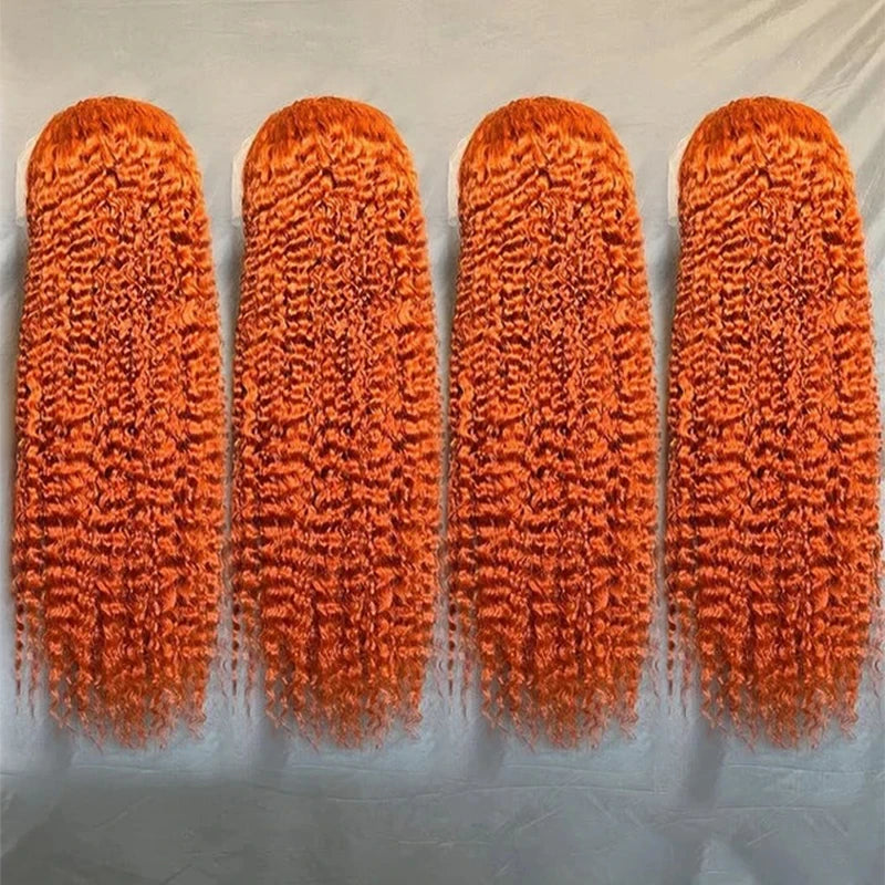 13x6 Ginger Orange Deep Wave Lace Front Wig