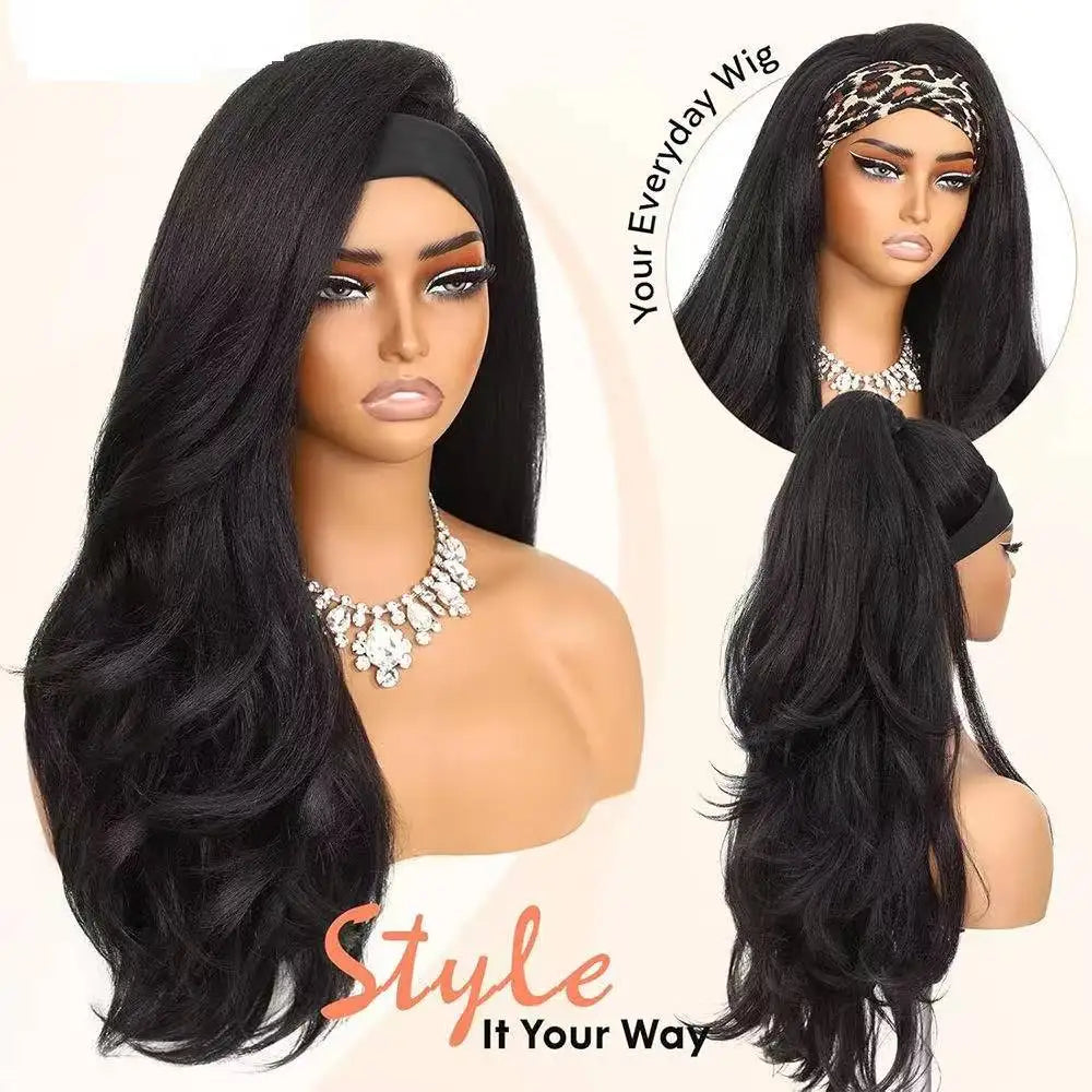 26 Inch Yaki Wavy Headband Wigs