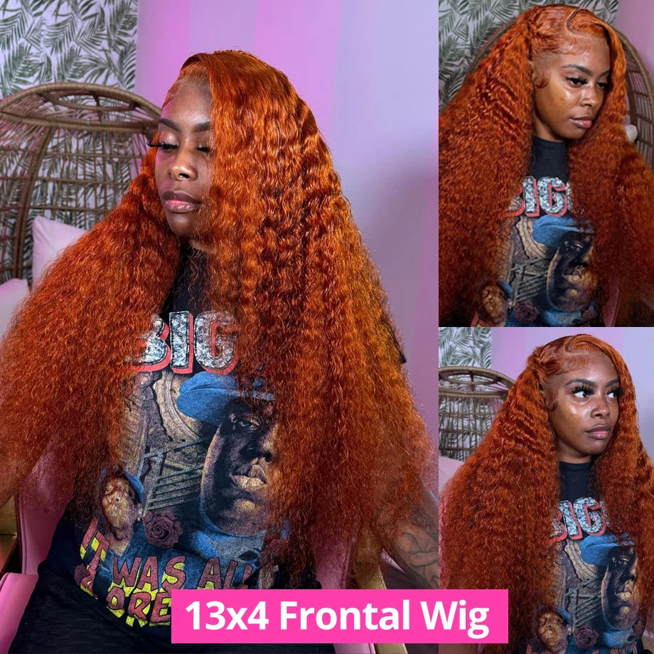 Orange Ginger Deep Wave Human Hair