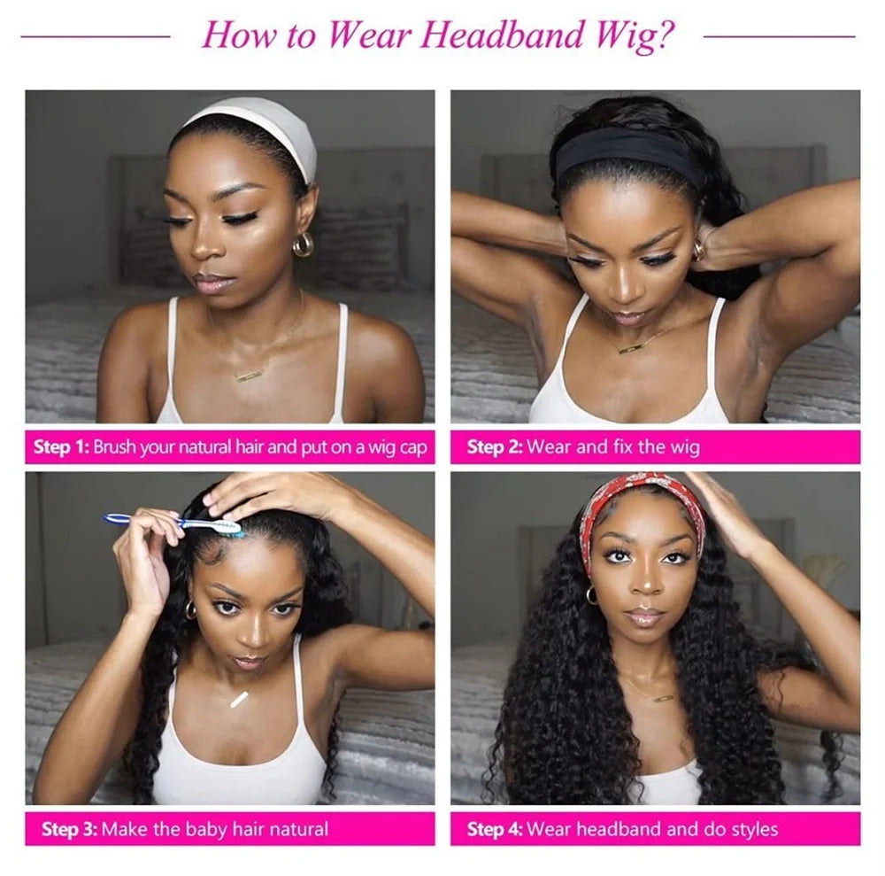 Kinky Straight Headband Wig