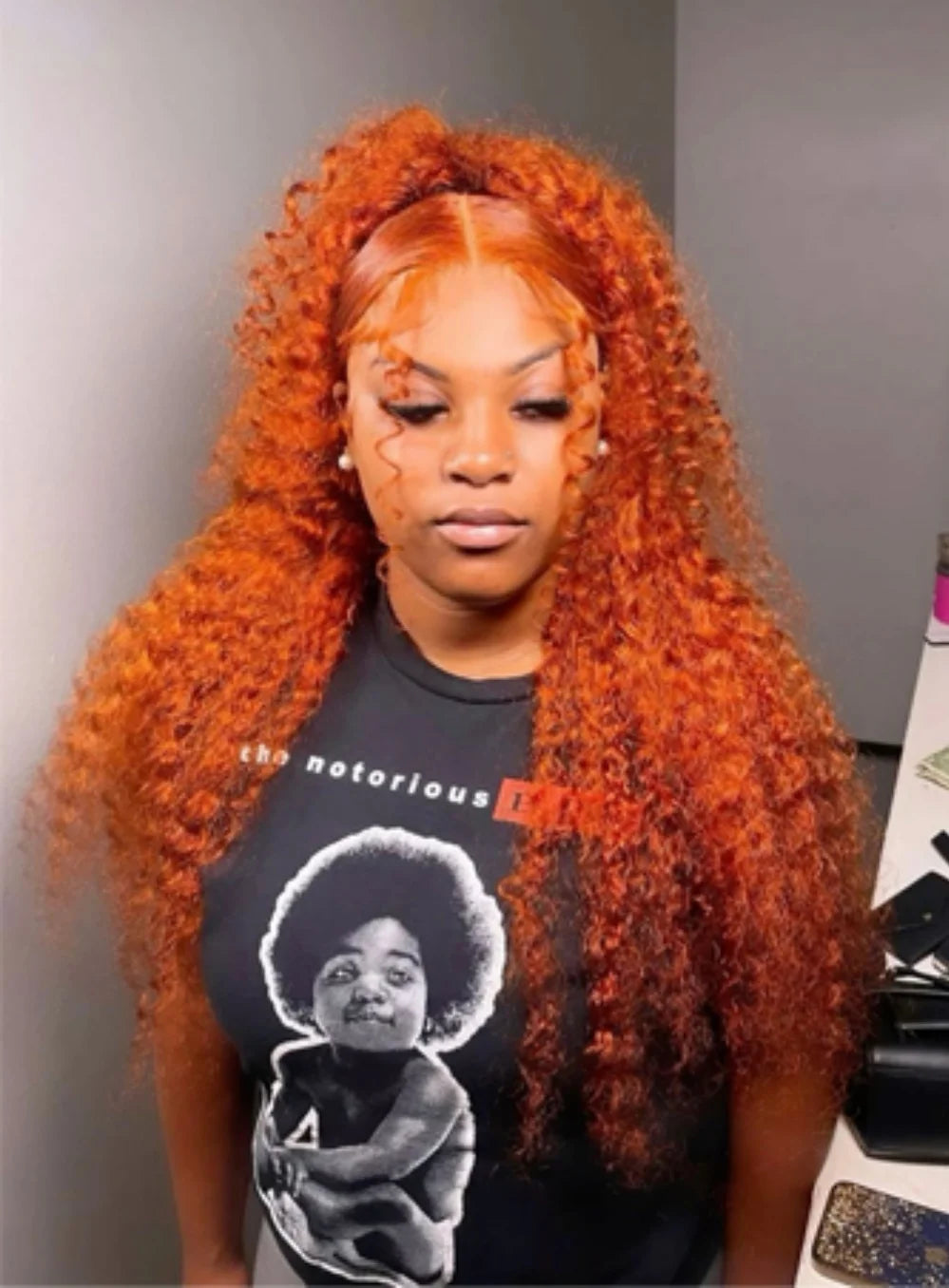 Human Hair Ginger Orange