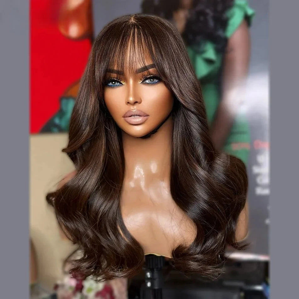 Ombre Brown With Bangs
