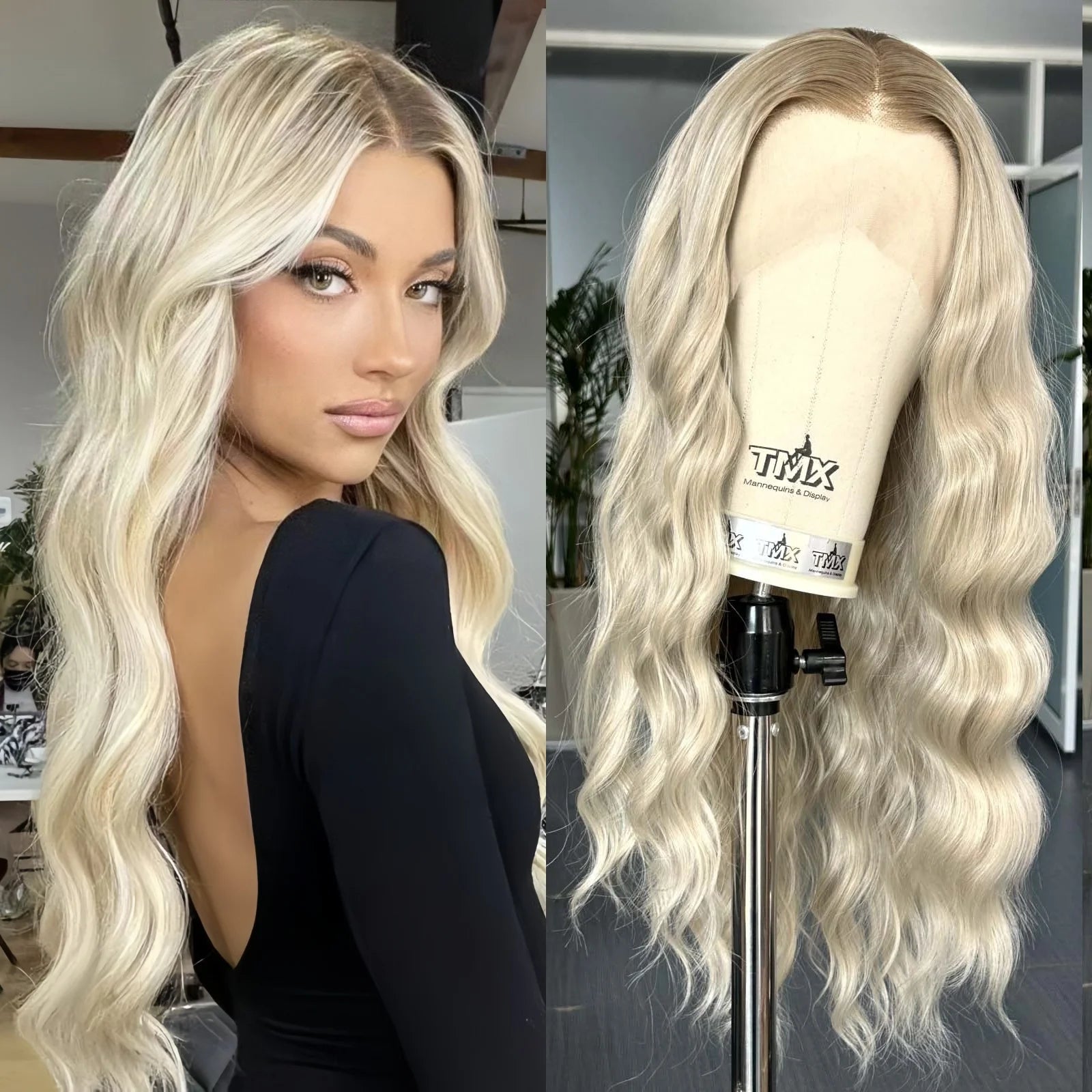 Ombre Ash Blonde Wig