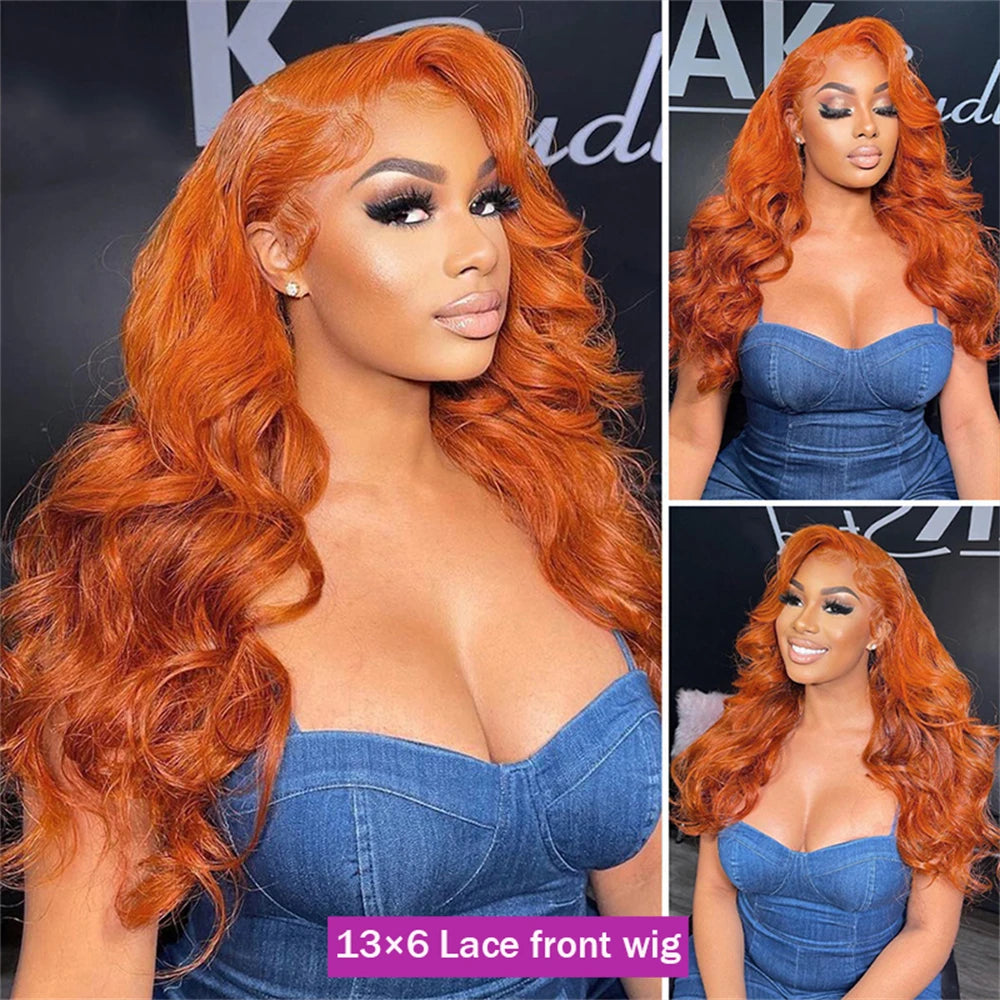 Ginger Orange 13x6 HD Lace Front Wigs