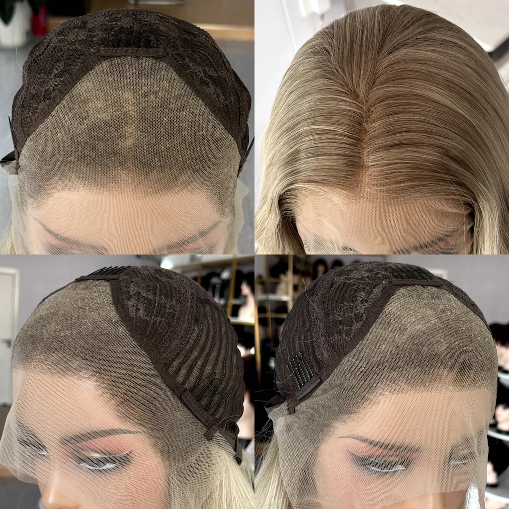 Long Blonde Brown Ombre Wig