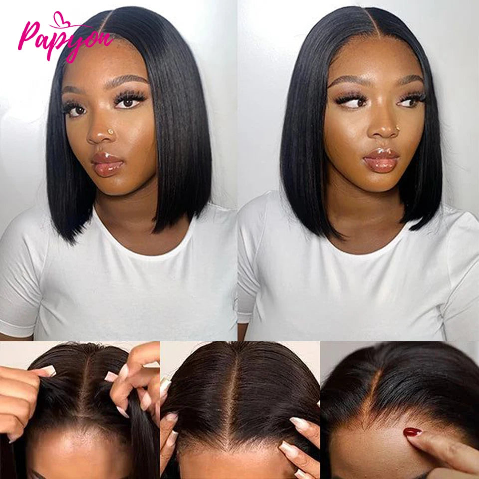 Short Wavy Straight Glueless