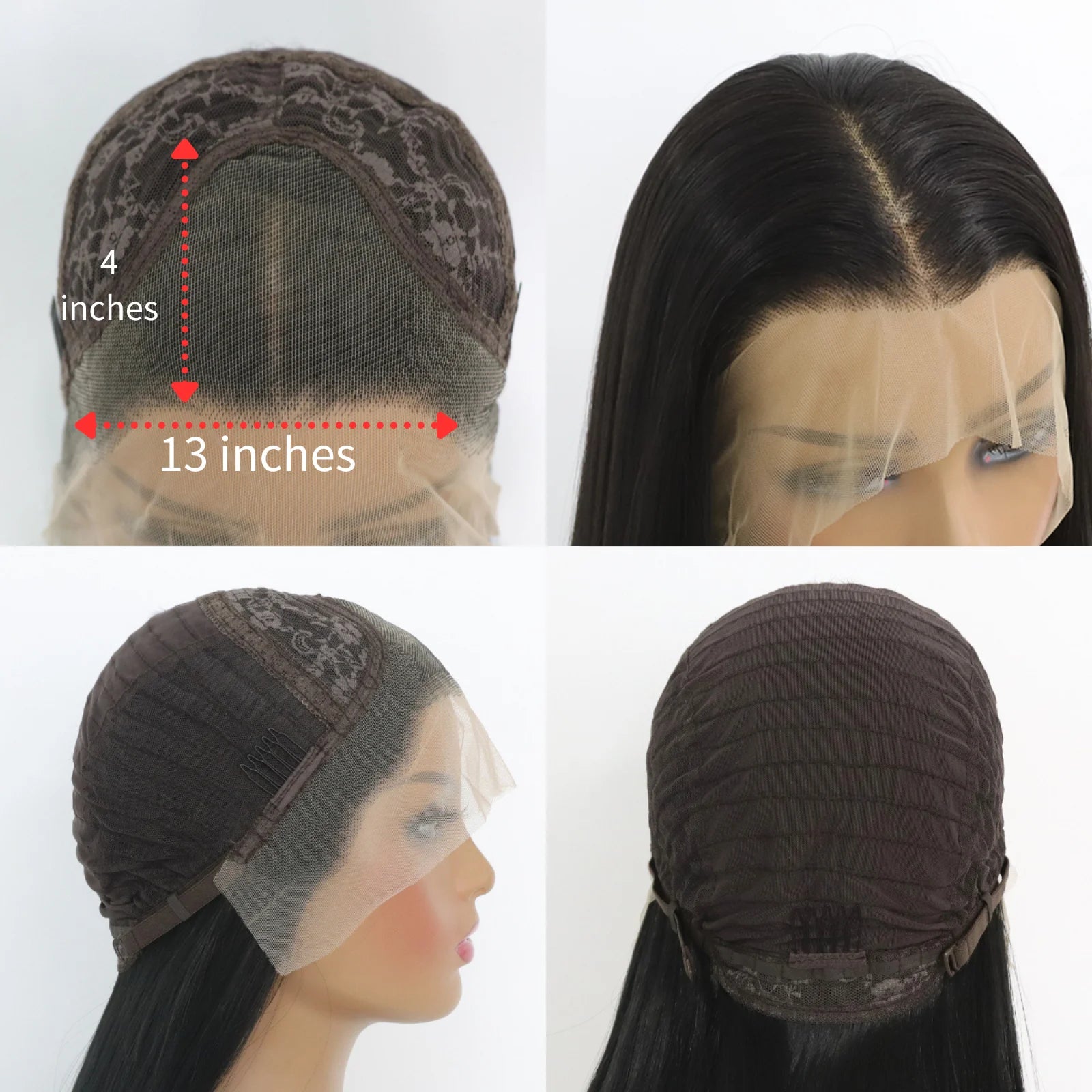13*4 Lace Front gluless Wigs Straight