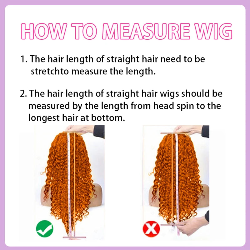 Water Wave Ginger Lace Front Wigs