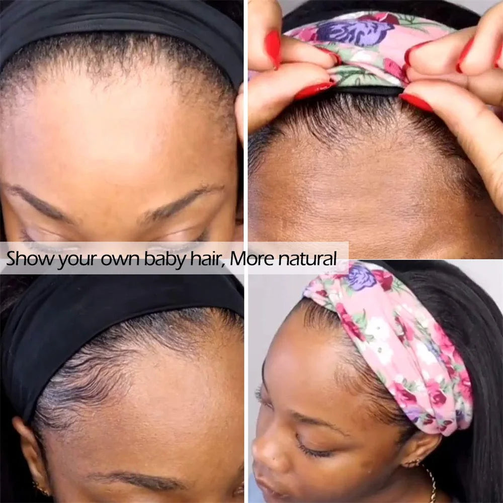 Kinky Straight Headband Wig