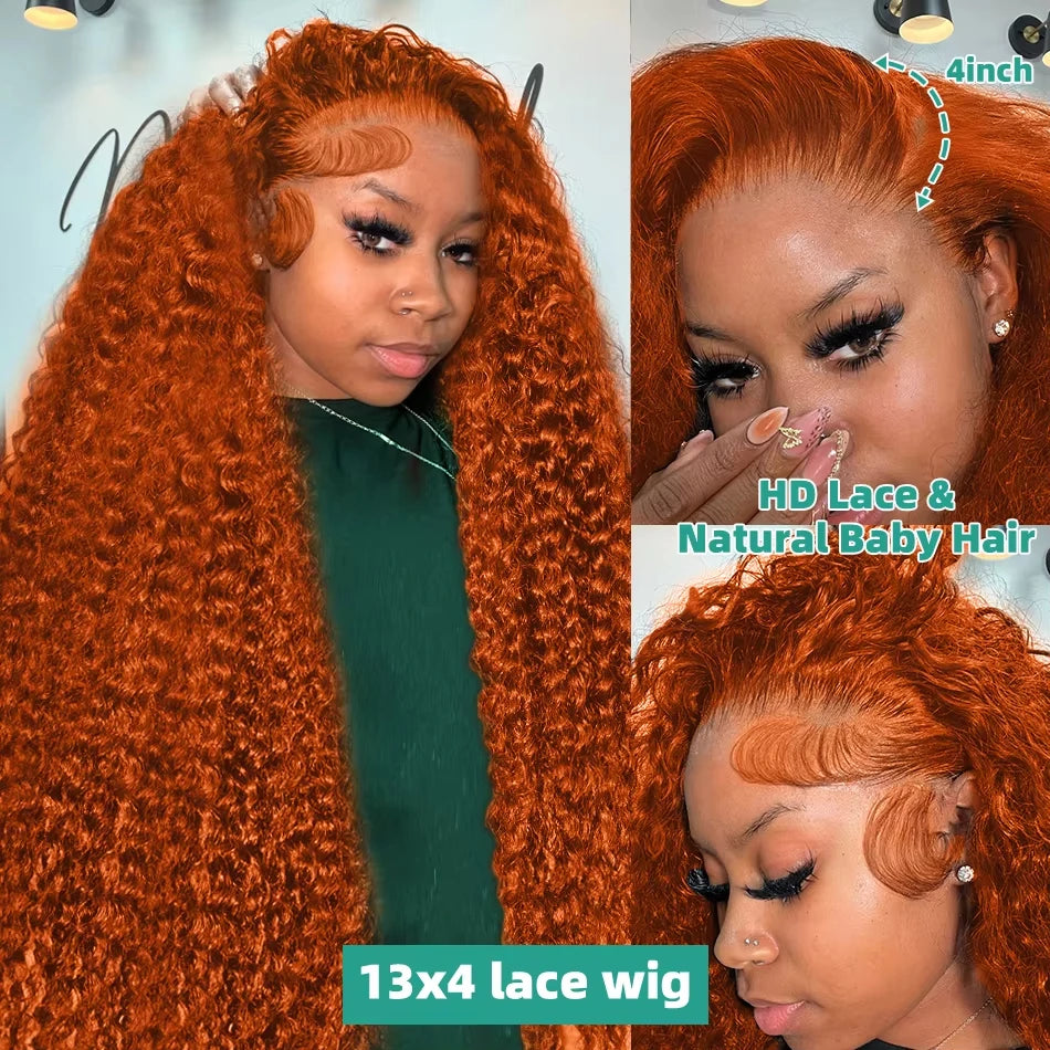 Orange Ginger Deep Wave Human Hair