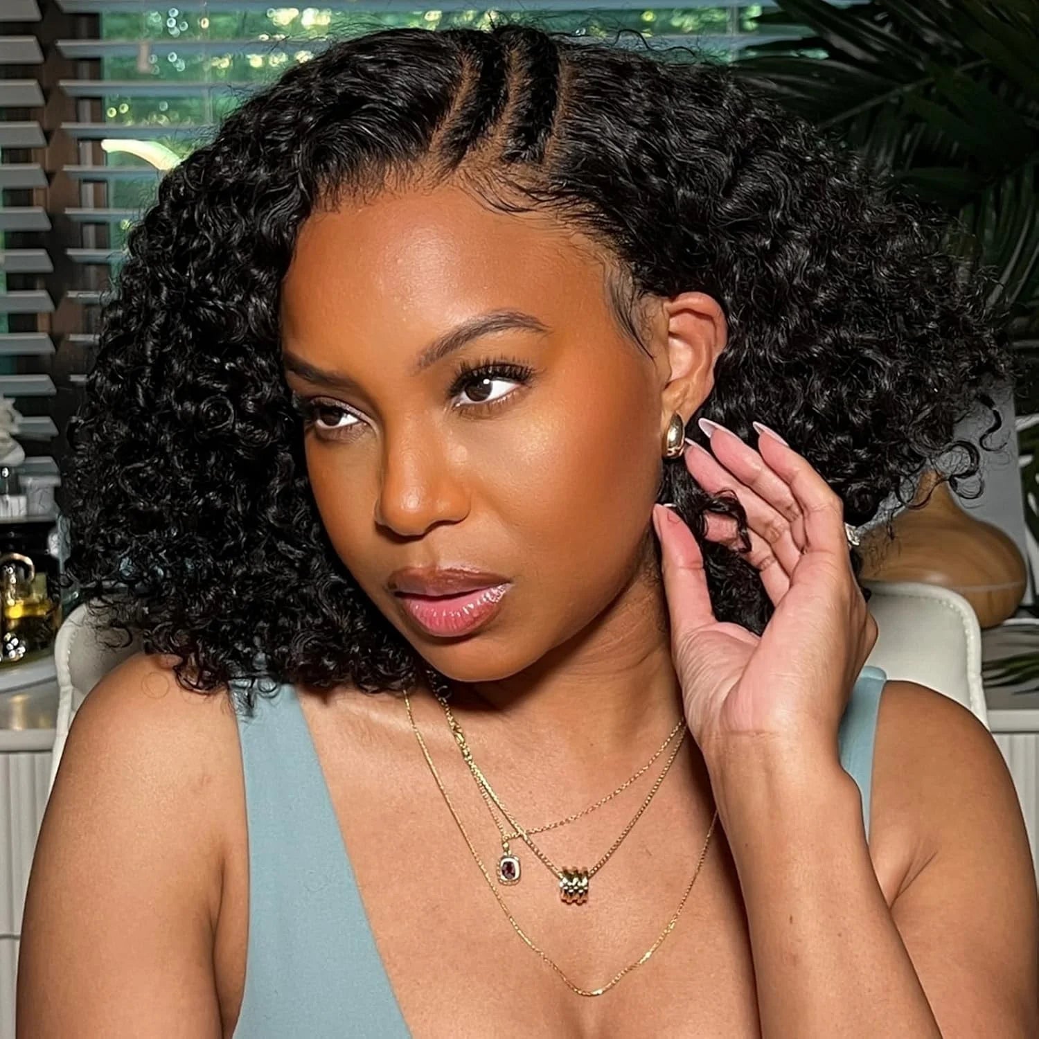 Brazilian Curly Lace Front Wig Short Bob