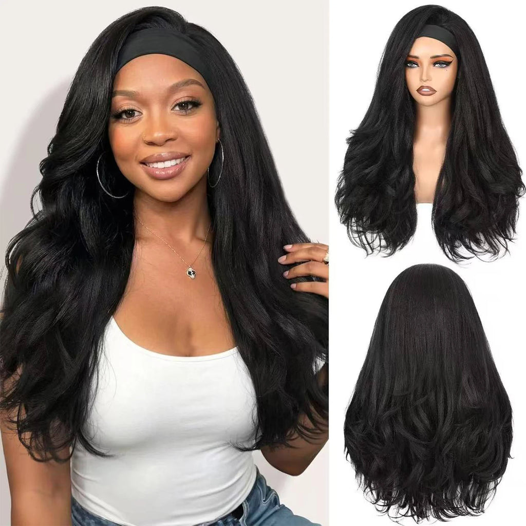 26 Inch Yaki Wavy Headband Wigs