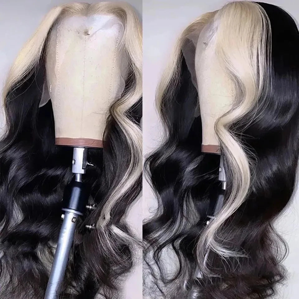 Ombre Ash Blonde With Dark Roots