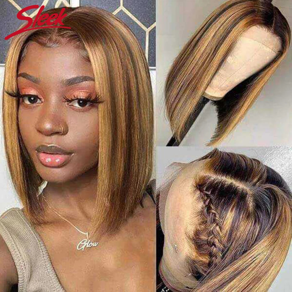 Sleek Straight Short Bob Wig