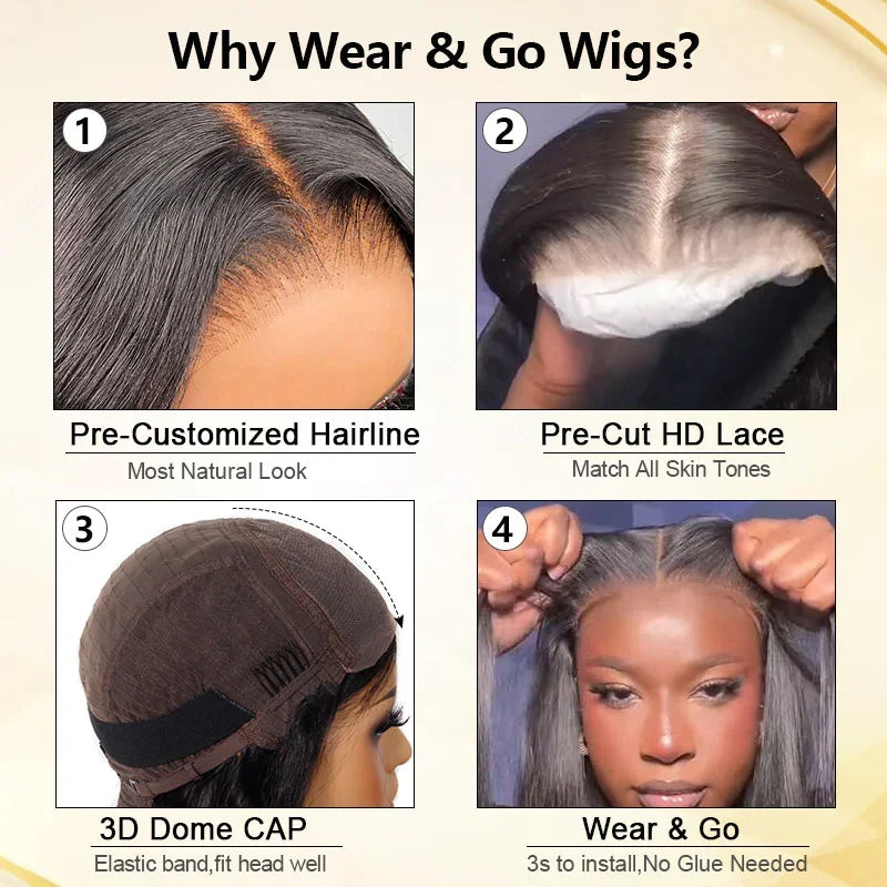 Wear And Go Glueless Hair Wigs