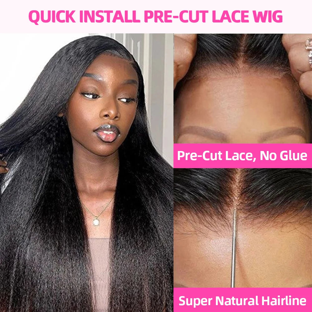 250% Kinky Straight Glueless Wig
