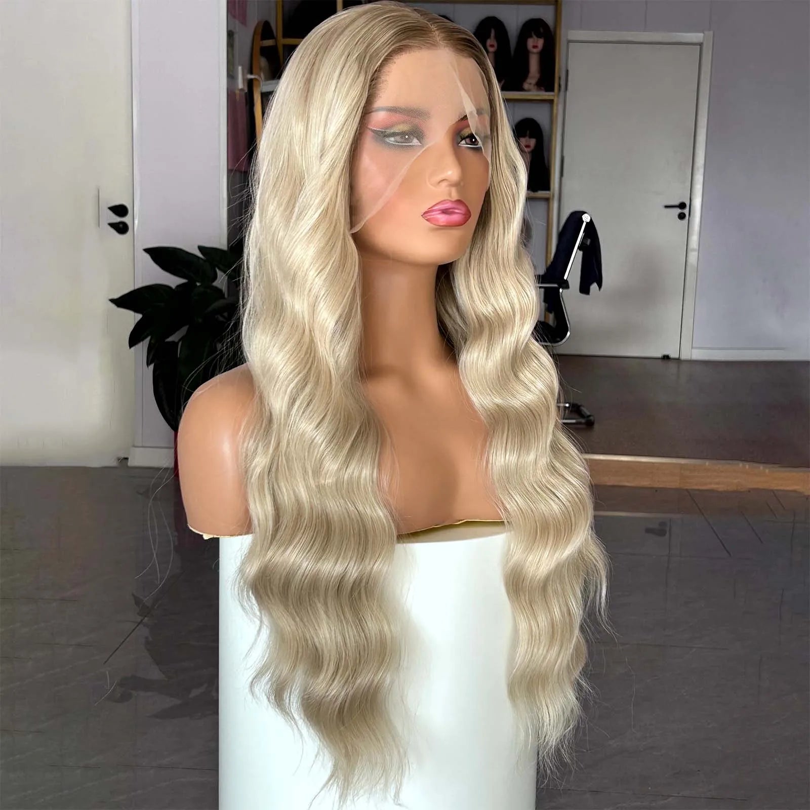 Long Blonde Brown Ombre Wig