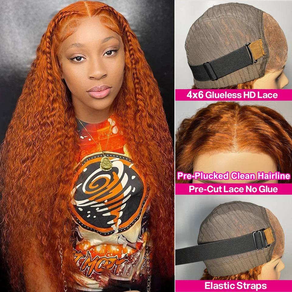 Ginger Orange Lace Front Human Hair