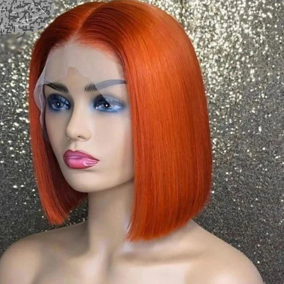 Ginger Orange HD Transparent Short Bob