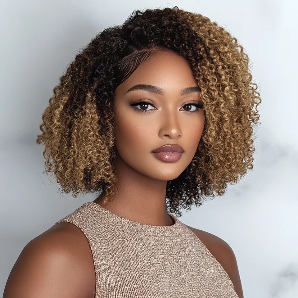 Ombre Brown Curly Wigs