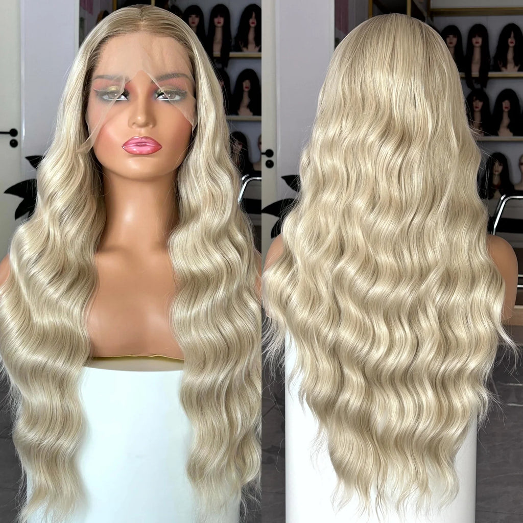 Long Blonde Brown Ombre Wig
