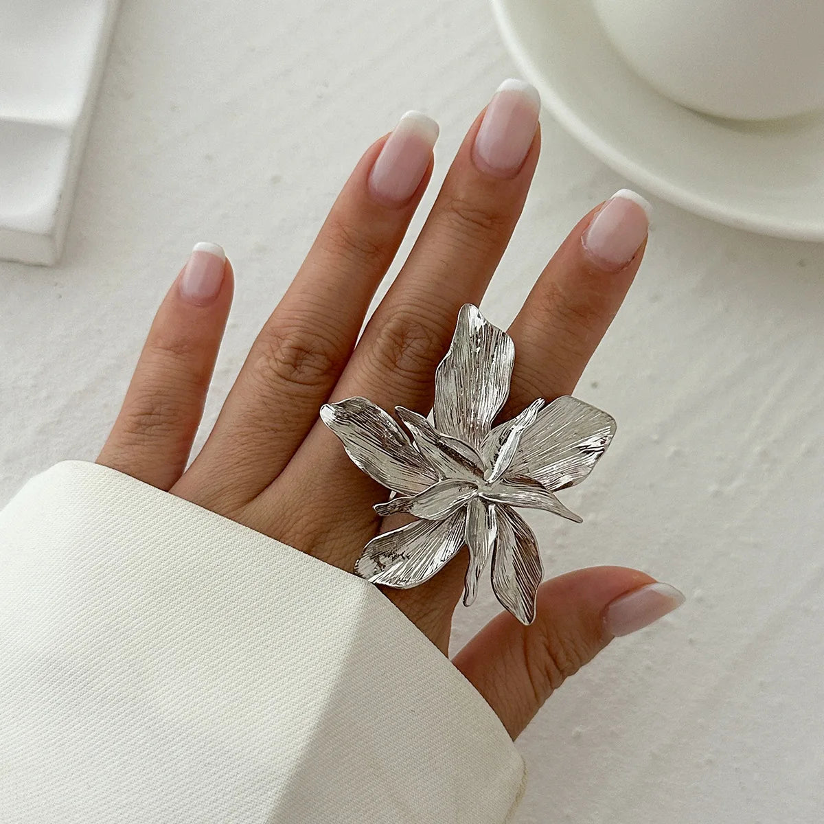 Layered Big Flower Ring