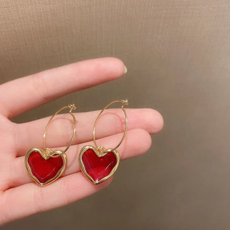 Heart Pearl Earrings