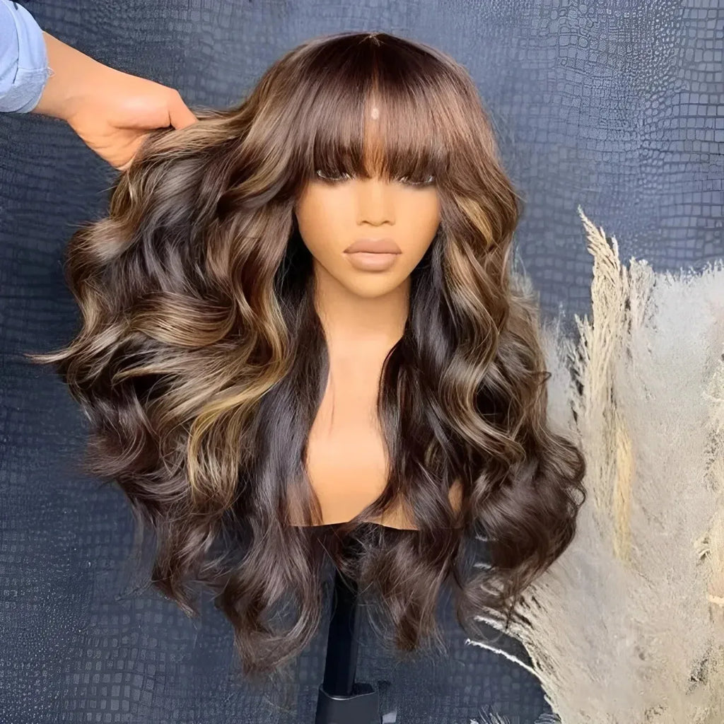 Ombre Brown With Bangs