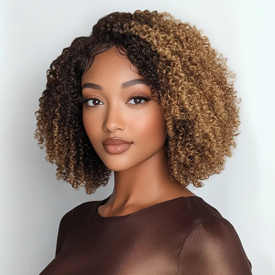Ombre Brown Curly Wigs