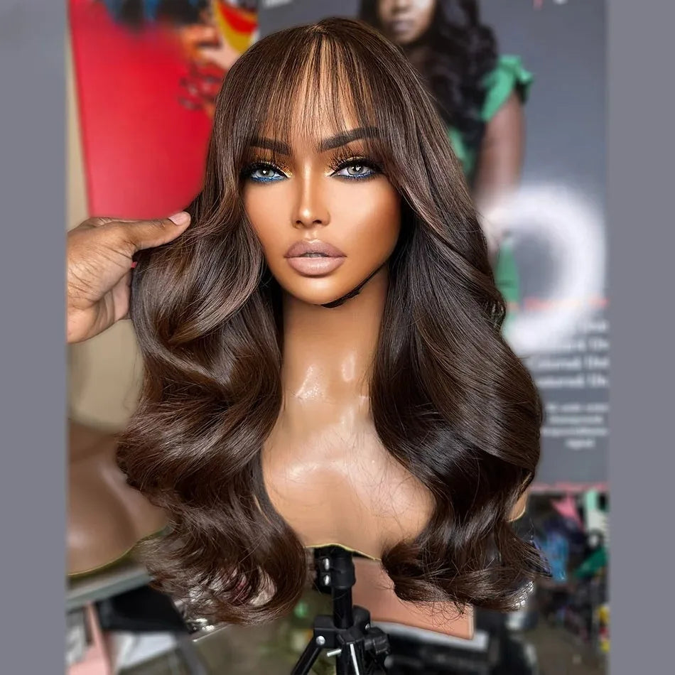 Ombre Brown With Bangs