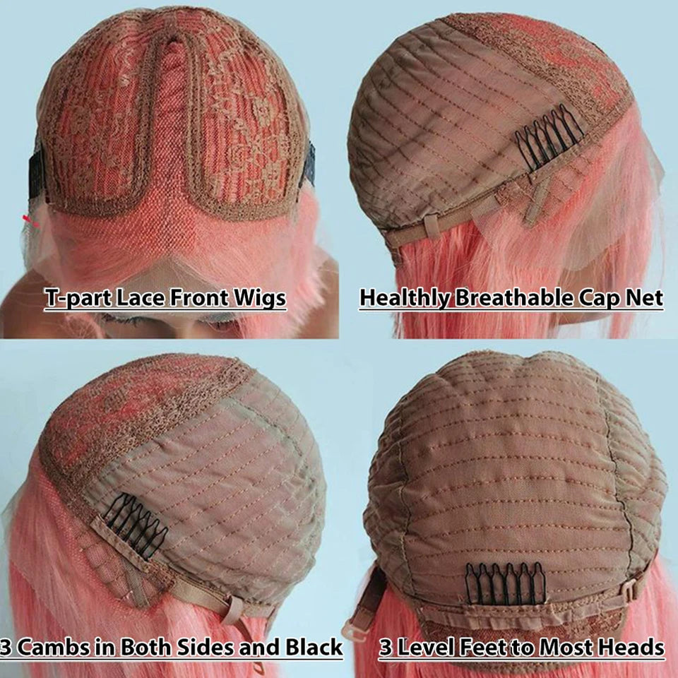 Ombre Pink Bob Wig