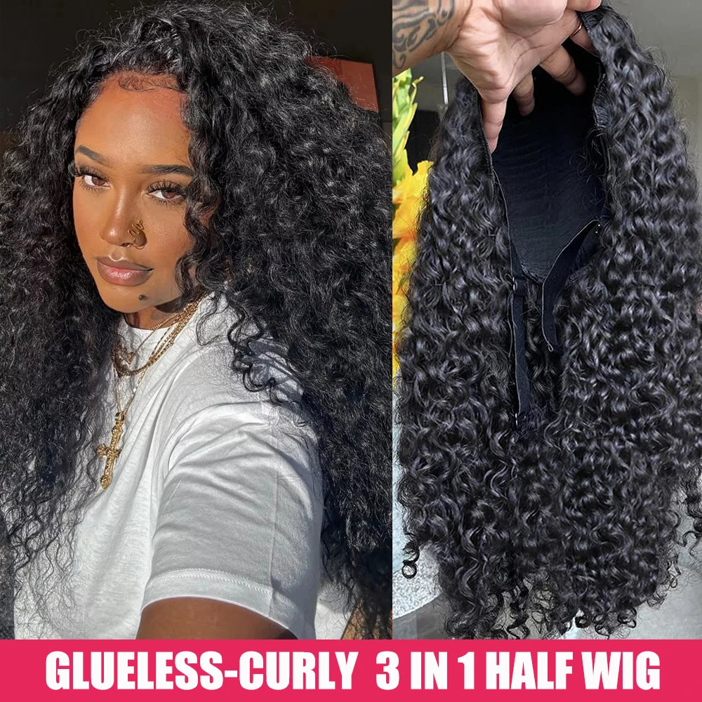 Kinky Curly Flip Over Human Hair