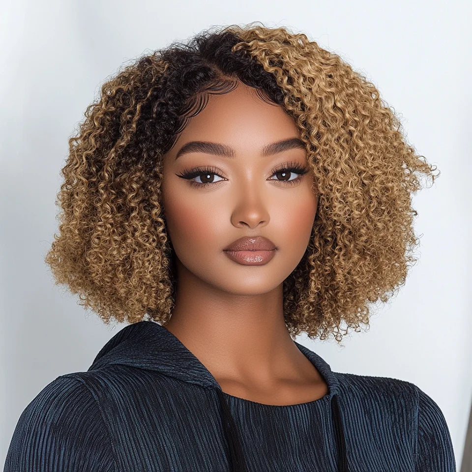 Ombre Brown Curly Wigs
