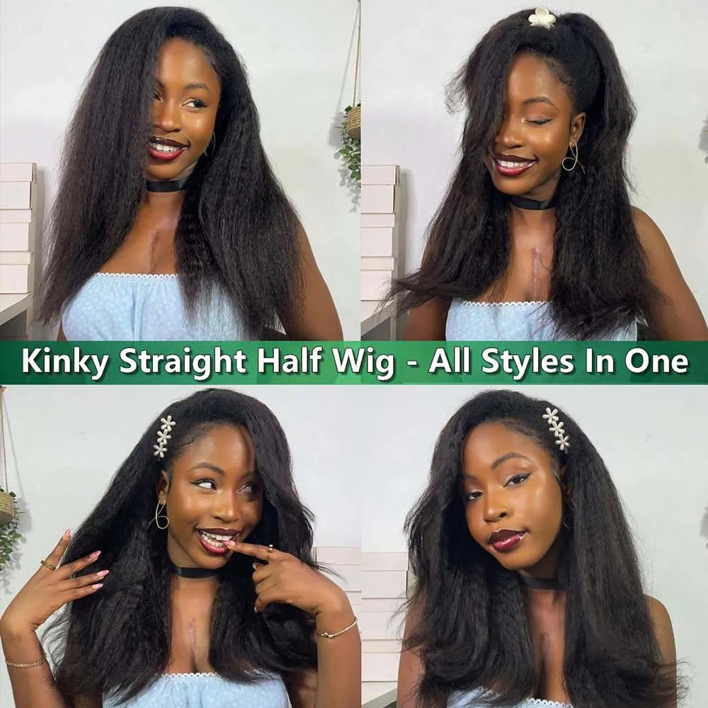 Kinky Straight Half Wig