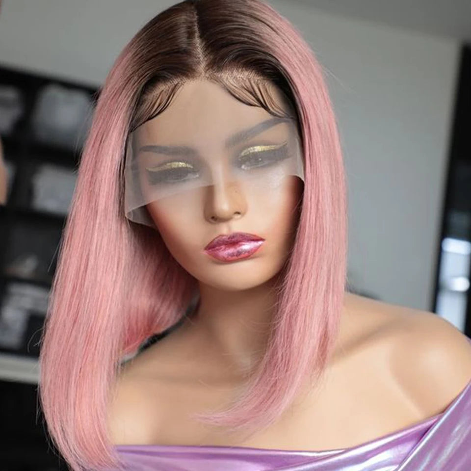 Ombre Pink Bob Wig