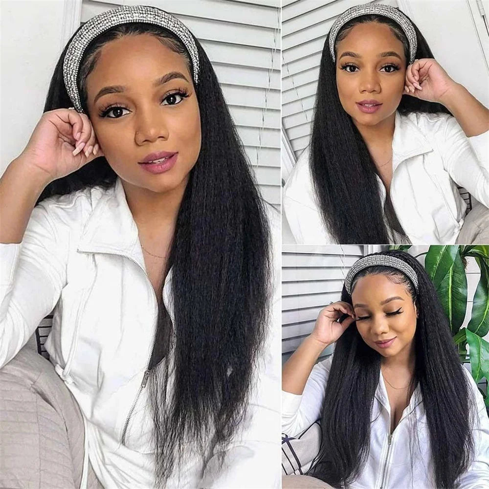 Kinky Straight Headband Wig