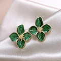 Red Flower Earrings